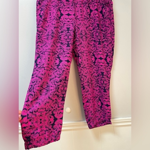 Ann Taylor Womens Pants Jogger Tapered Leg Sz 14 Pink Mid Rise Elastic Waist - Picture 2 of 7